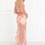 PROM GOWN CORAL/NUDE GL2051